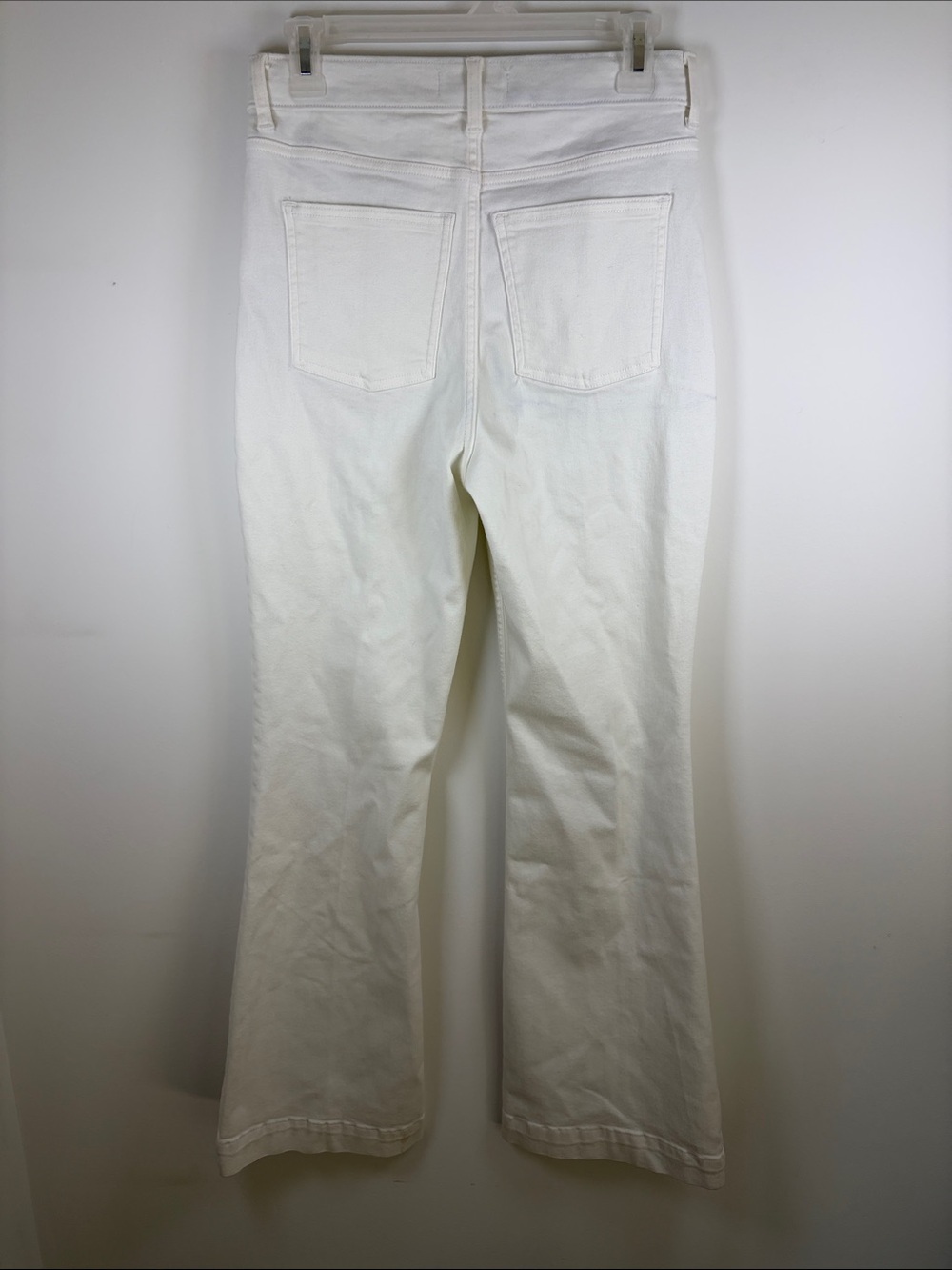 SPANX Lycra Flare High-Rise Jeans- Color: Linen Sz 10 *See Description* NWT Flaw - Picture 6 of 12